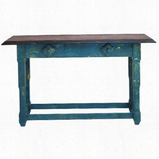 Woodland Imports 50943 Durable Multi Purpose Wood Stand  In Sober Bllue