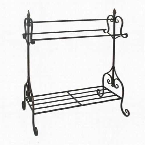 Woodland Imports Hrt-241668 Unique Black Metal Quilt Rack