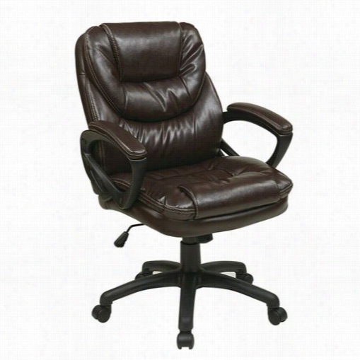 Worksmart Fl660 Faux Leather Managers Chair  With Padded Arms