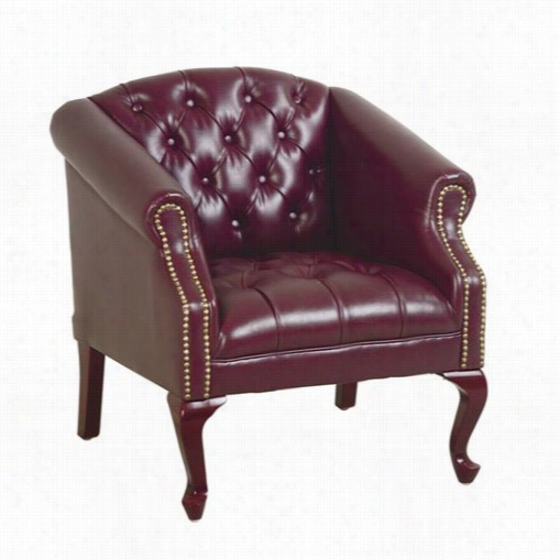 Wkrksmart Tsx1121-jt4 Queen Ann Traditional Oxblood Guest Chair