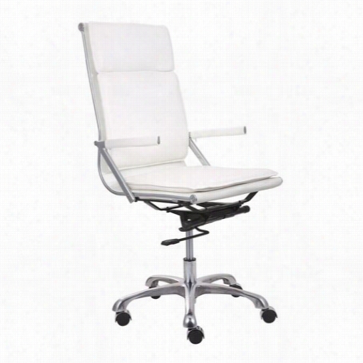 Zuo 215232 Lide Plus High Back Office Chair In White