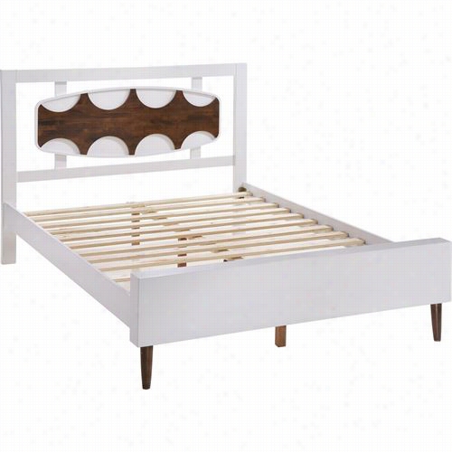 Zuo 800 310 Seattle Sovereign Panel Bed In W Alnut Nd White