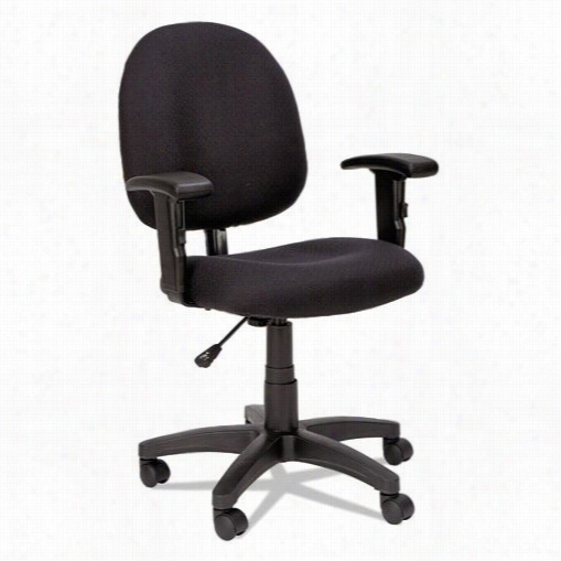 Alera Alevta48810 Essentia Series Adjustable Arms Swivel Task Chair In Black