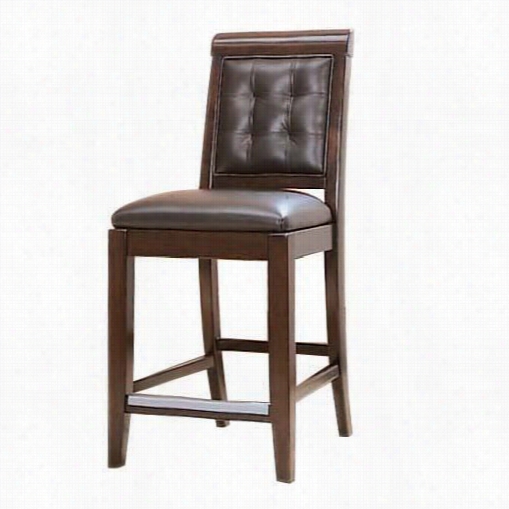 American Ddrew 9127-91 Tribecac Leather Bar Stool In Root Beer