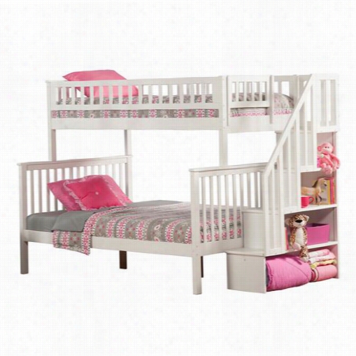 Atlantic Furniture Ab567002 Woodpand Twin Over Full Staircase Bunk Channel