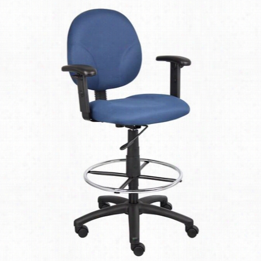 Boss Office Products B1691 Drafting Stool With Adj Arm S And Footring