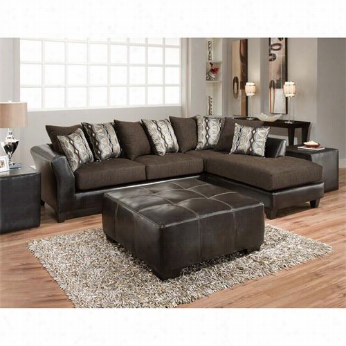 Chelsea Domicile Furniture 424174-01-sec Zeta 2 Piece Sectional In Jefferson Cocolate/rip Sabls