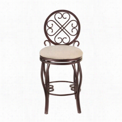 Chintaly Immports Lily-cs Lily Traditional Mermkry Swivel Counter Stool