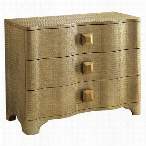 Coast To Coast 46206 Hree Drawers Chest In Colley Emb Ossed Gold  Reptile