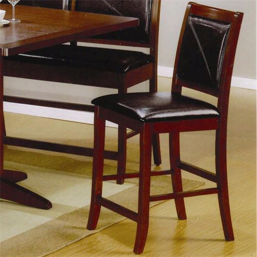 Coaster Furniture 101792 La Ncaser 24"" Reckoner Height Bar Stool In Brown - Set Of 2