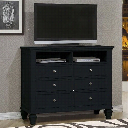 Coastr Furniture 201326 Ssandy Beach Media Chest In Black