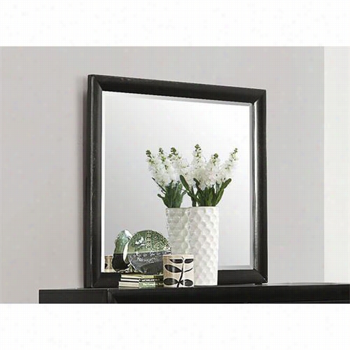 Coaster Furniture 203814 Delano Bevelled Mirror In Rubbed Black