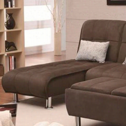 Coast Er Furniture 3300277 Casual Styled Iving Room Chaise Sleepre In Brown