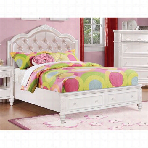 Coater Furniture 400721t Caroline Twjn Storage Bed In White Painted