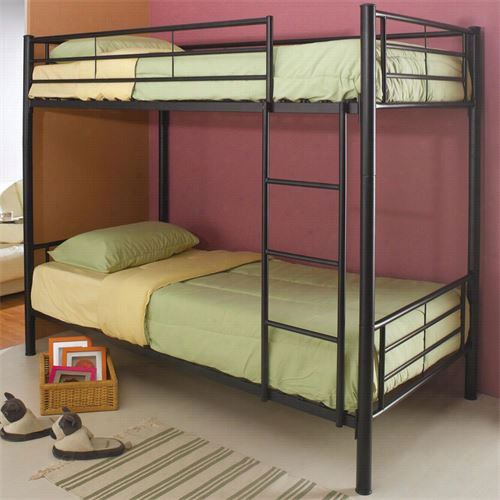 Coaster Furniture 460072b Denley Metal Twin Ovef Twin Bunk Bed In Black