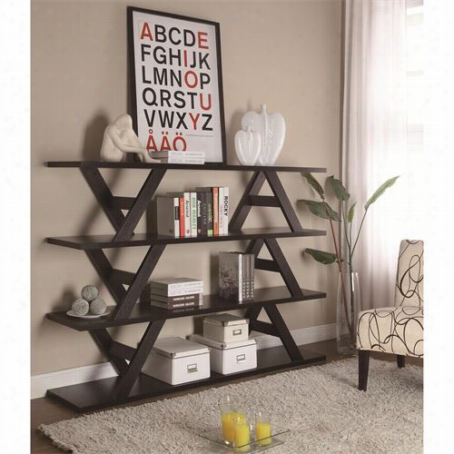 Coaster Furniture 800334 3 Tier Stacked Bench Bookshelf In Cappuccino