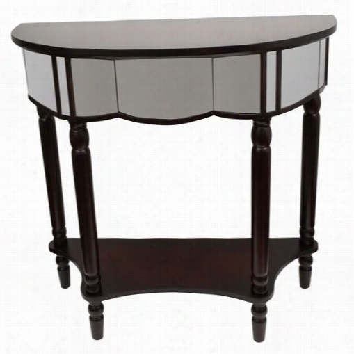 Decortherapy Fr1467 Mirrored Console Table In Black Cherry