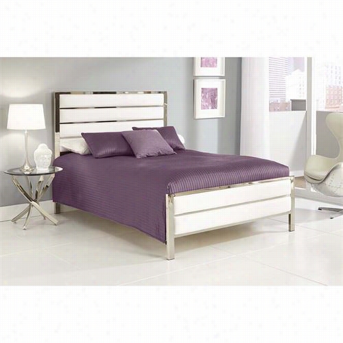 Fashion Em~ Group B71525 Impulse White/chrome Quewn Bed