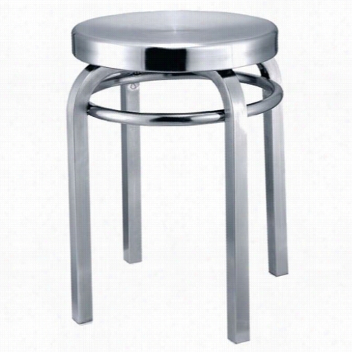 Fine Mod Imports Fmi10008-aluminum Nvy Stool Chair In Aluminum