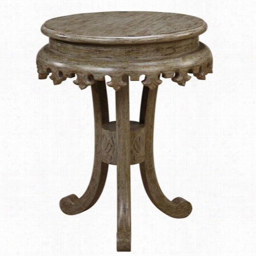 Gail's Accents 30-003lt Shefield  Round Pede Stal End Table