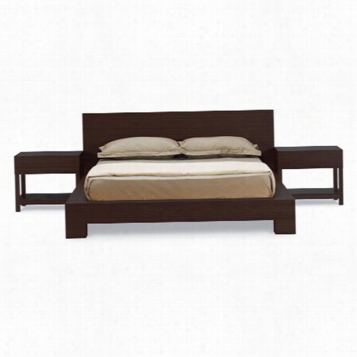 Greenington G0005mo-g0006mo-g0006mo Orchid Queen Platform Bedroom Se In Mocha Includes Bed And Nightstands