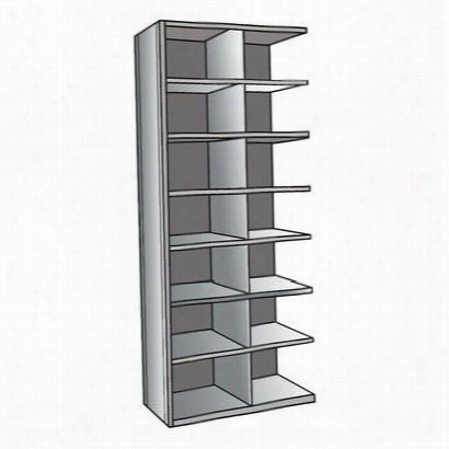 Hallowell A5525-12hg  36""w X 12""d X 87&q Uot;"h Add-on Unit Hit-ech Metal Bin Shelving Iin Gray