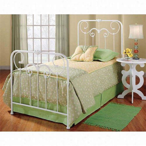 Hillsdale Furniture 277btwr 2 Lindsey Twin Be Set In Textured White With Rails