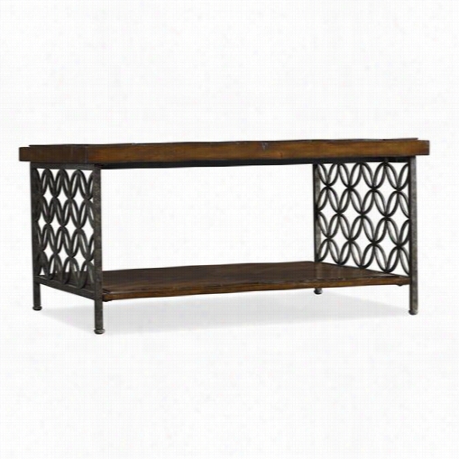 Hooker Furniture 5092-50001 Cocktail  Table With Patterned Iron In Medium Forest