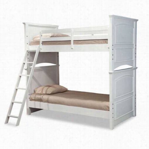 Legacy Classic Furniture 2830-8110k Madison Twin Over Twin Bunk Bed In Natural White Painted