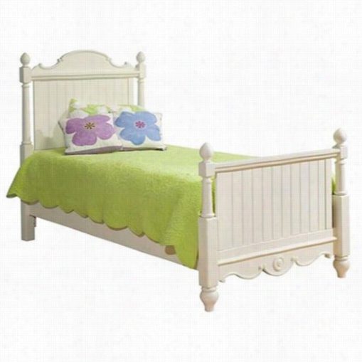 Leagcy Classiic Fueniture 481-4103k Summer Zephyr  Scroll Op Twin Complete Low Poster Bed