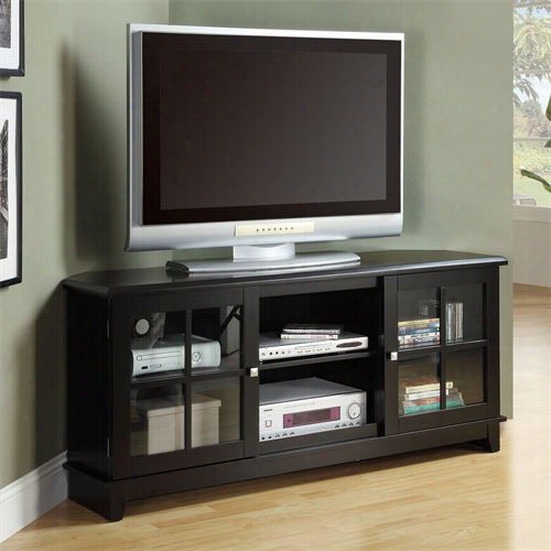 Monarch Specialties I3541 60""l Overlay Top Tv Consolle In Black