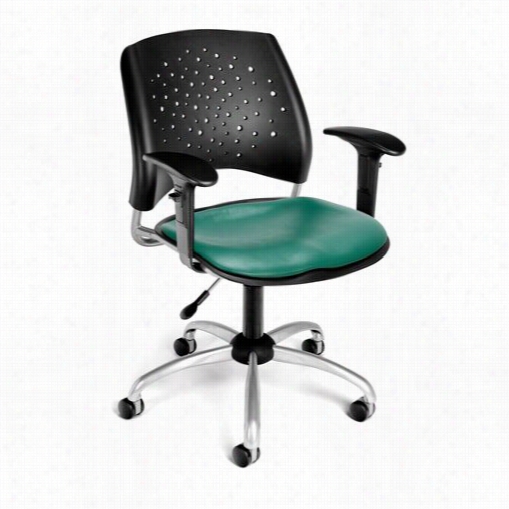 Ofm 326-vam-aa3 Stars Swivel Vinyl Chair Attending Arms