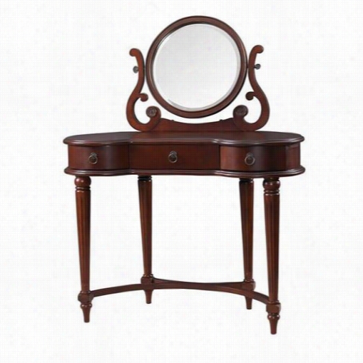 Powell Furniture 853-290t2 Bombay Empres S Vanity In The Opinion Of Mrror In Vintage Mahogany