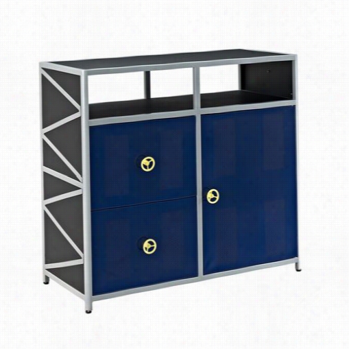 Powell Furniture 9904-008t2 Dune Buggy 2 Drawer Cabinet Ni Blue And Black