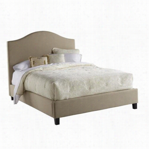 Pri Ds-18885-250-ds-1885-251 Saddle Back Upholsgered Queen Bed In Beige