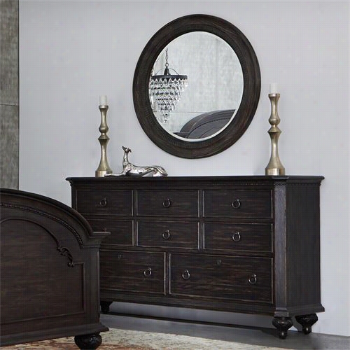 Rigerside 11862-11860 Bellagio Eight Draer Dresser And Round Mirror