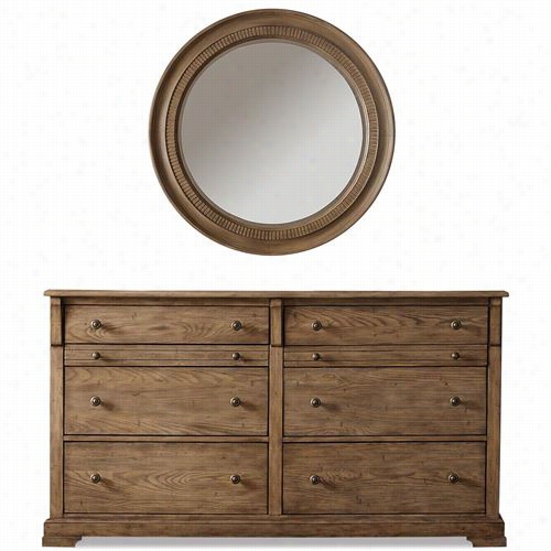 Riverside 14260-14262 Sherborne Dresser With Round Accesory Mirror