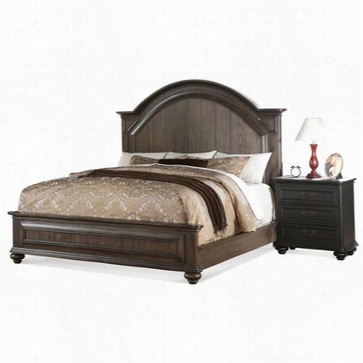 Riverside 15880-15883-15878 Eblmeade King Bed With Arch Panel Hedboard And Storage Footboard