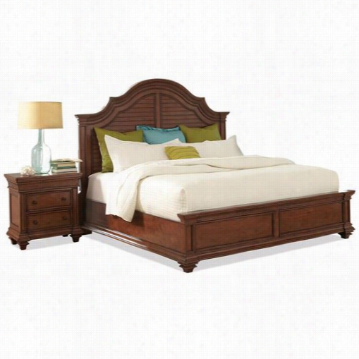 Riverside 42880-42881-42872 Winndward  Baykin Gbed With Arch Headboard