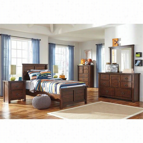 Stamp Design By Ashley B567-53-b567-83-b567-92 Ladiville Doubled Panel Bed With Nightstand