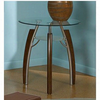 Steve Silver At150e Atlantis End Table In Brown Cherry