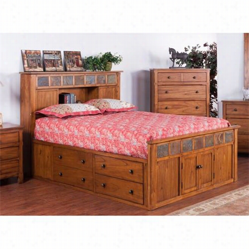 Sunny Designs 2333ro-sek Sedona Easte Rn King  Storage Bed With Slate