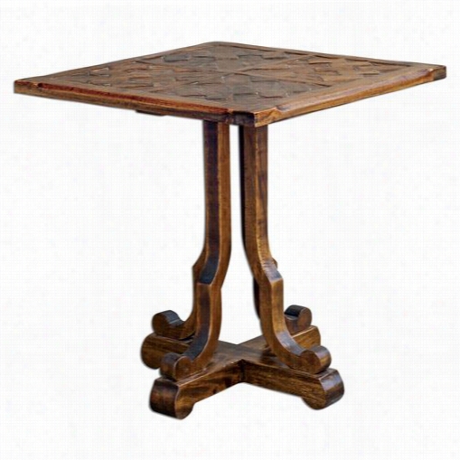 Uftermost 25596 Lucy Squared E Nd Table In Distressed  Honey