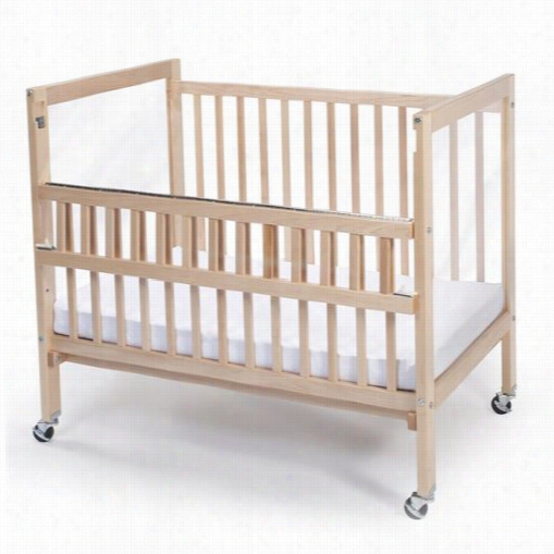 Whitney Brothers Wb950 7infant Clearview Folding Rail Crib In Natural