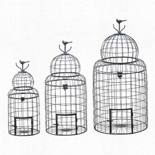 Woodpand Imports 55123 Victorian Style Bird Cage  With Perching Bird