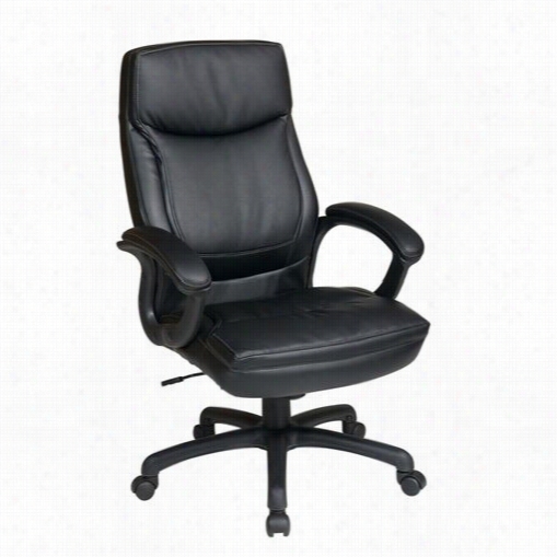 Worksmart Ec6582 Executive High Back Eco Leather Chair With Locking Tilt Control And Twoo Tone Stitching