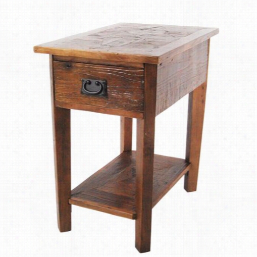 Alaterre Arva1310 Rebve Reclaimed Chairside Table In Natural Oak