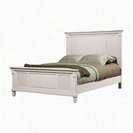 Alpine Furniture 1306ek Winc Hester Eastern King Shutter P Anel Bed In White