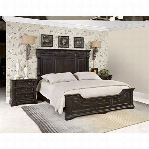 Americand Reww 497-316r Manchester  Court King Panel Bed In Antqiue Cherry