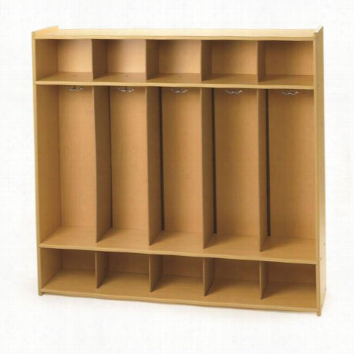 Angeles Avl1090 Value Line 5 Section Locker Storage In Natural